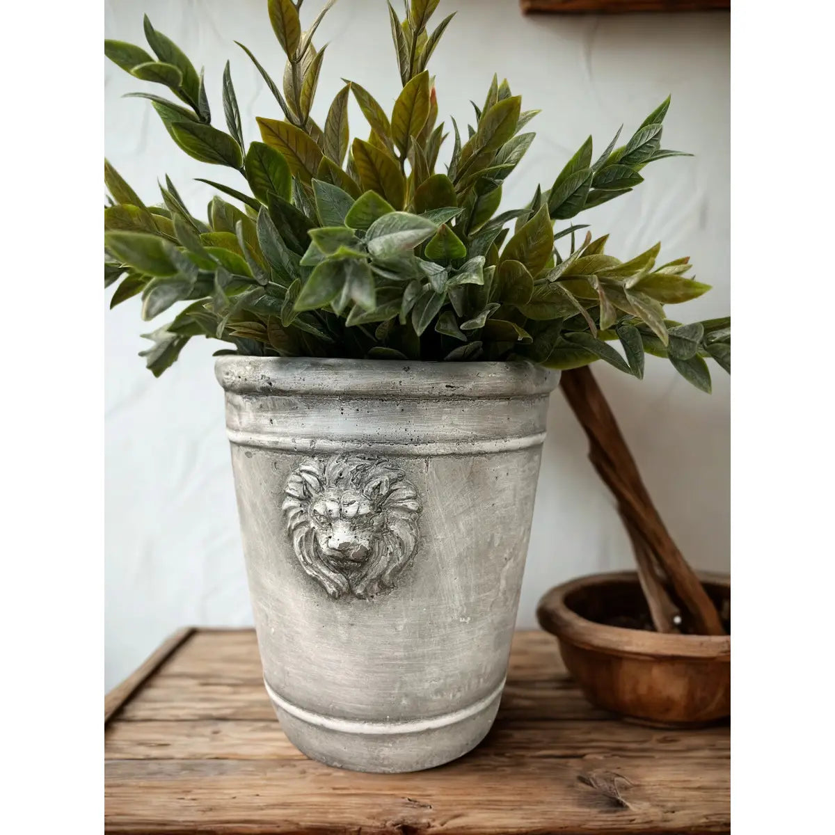 Cement Lion Planter