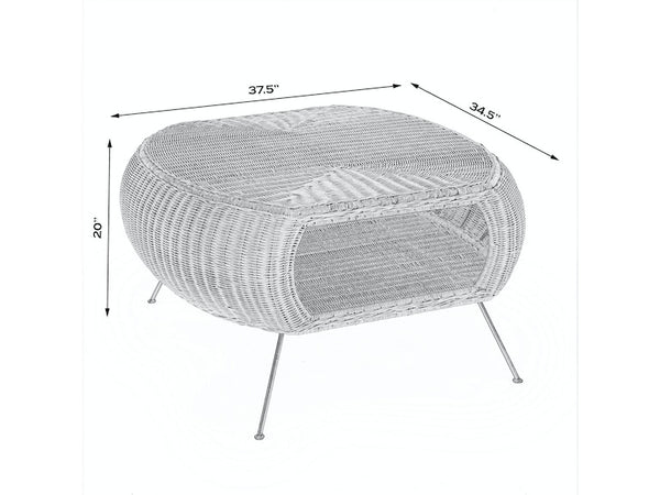 Coralitta Rattan Coffee Table in Light Brown - Gifts for You 'n Me