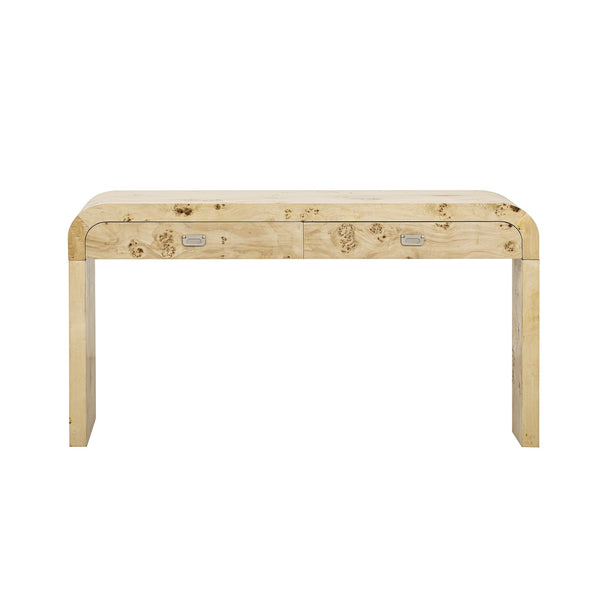 Modern Entryway Table with Burl Wood Veneer,Suitable for Entryway, Hallway, Living Room, Foyer, Corridor Vtng Furniture