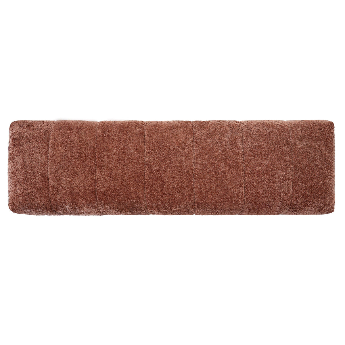 Rust Red Boucle Indoor Dining Bench