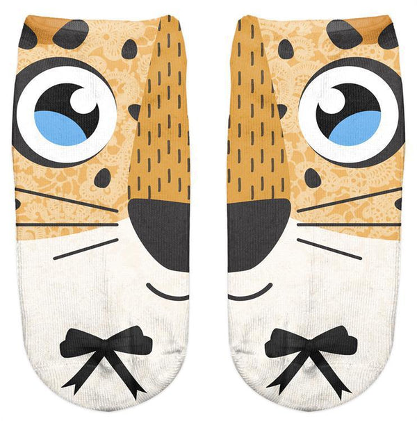 Thin 3D Digital Animal Printed Women's Socks Shallow Socks Adult Invisible Socks