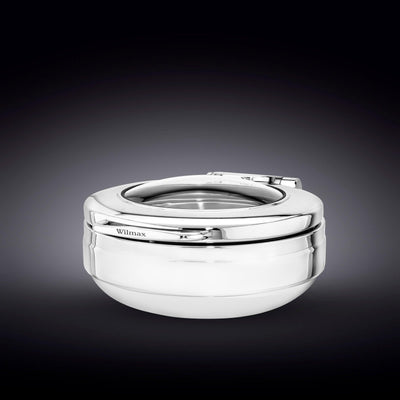 GLASS LID ROUND CHAFER 18