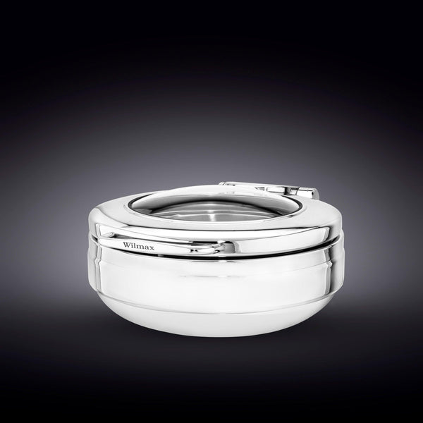 GLASS LID ROUND CHAFER 18