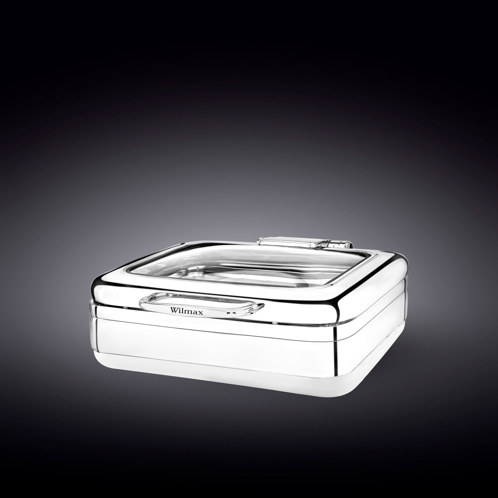 GLASS LID SQUARE CHAFER 18