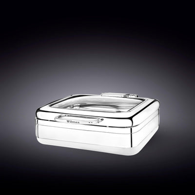 GLASS LID SQUARE CHAFER 18
