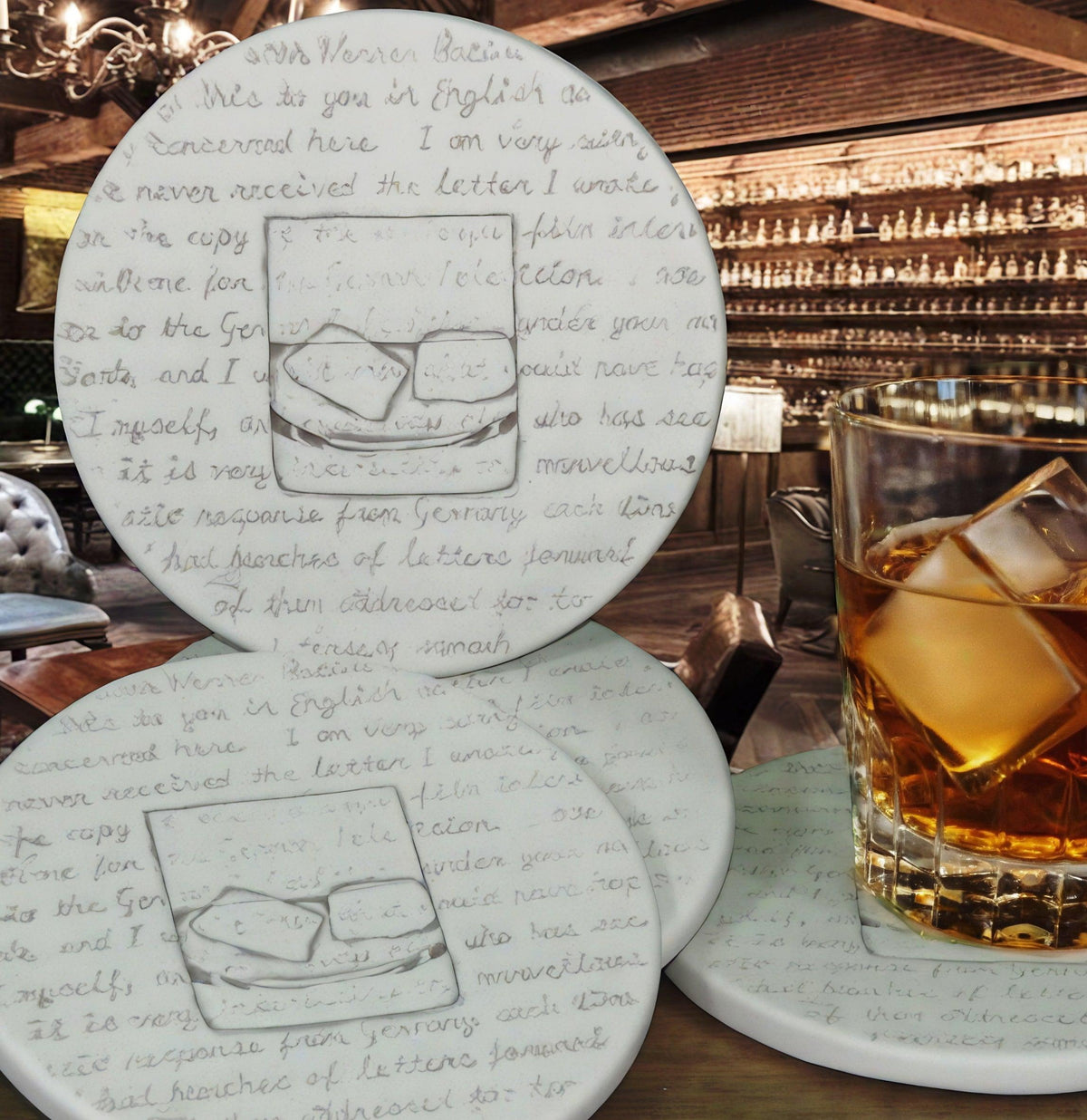 Rocks Glass Drink Coasters