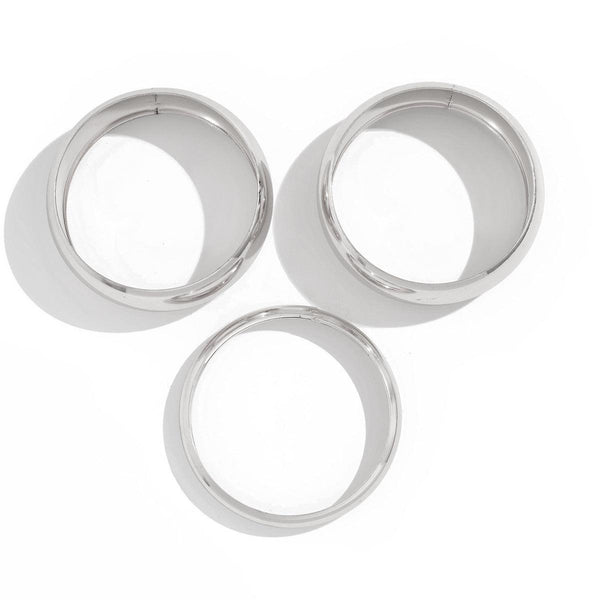 Stacked wind curved smooth surface bracelet with personalized and versatile metallic feel Bracelet set
