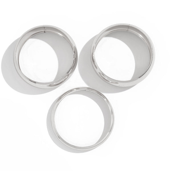 Stacked wind curved smooth surface bracelet with personalized and versatile metallic feel Bracelet set