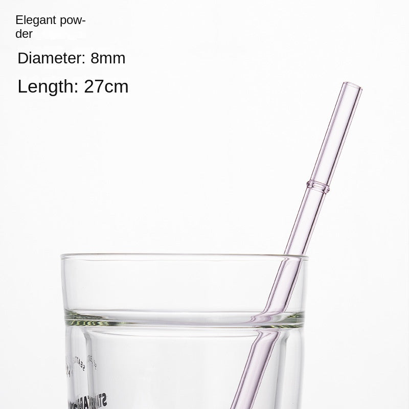 Eco-Friendly High Borosilicate Glass Straw Durable Heat-Resistant Starbucks Kids Straw 27cm Customized