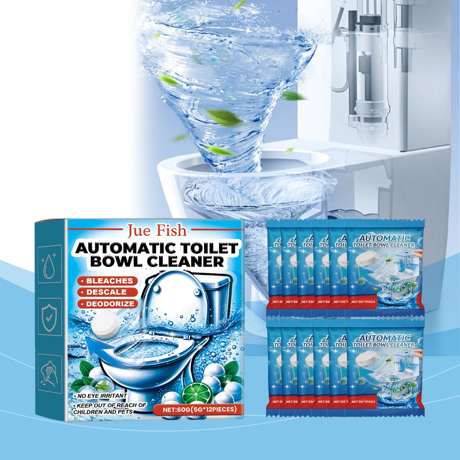 Automatic Toilet Cleaning Effervescent Tablet Toilet Deodorizer Deodorizer Automatic Toilet Odor Effervescent Tablet