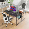 55 x 24 inch Computer Desk with Power Outlets and USB Ports-Black