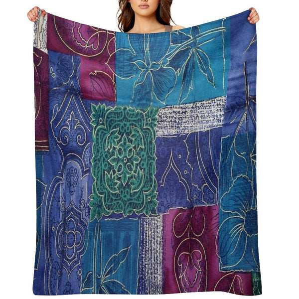 Flowers Abstract Velvety-soft Throw Blanket