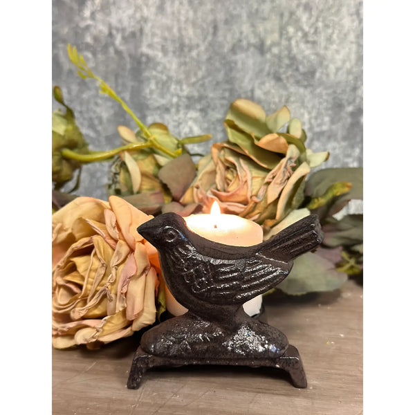 Antique Creative Metal Bird Candle Stand