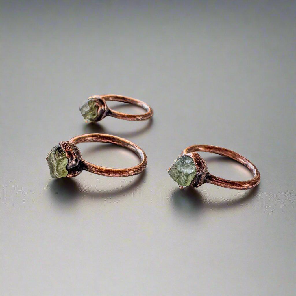 Copper Chrome Diopside Ring Heart Healing Confidence | By Blackbird & Sage