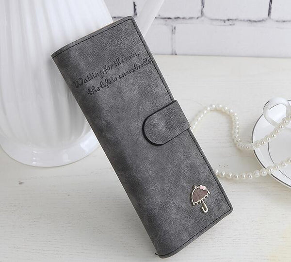55card women female leather wallet business id credit card holder case passport cover wallets card holder carteira feminina