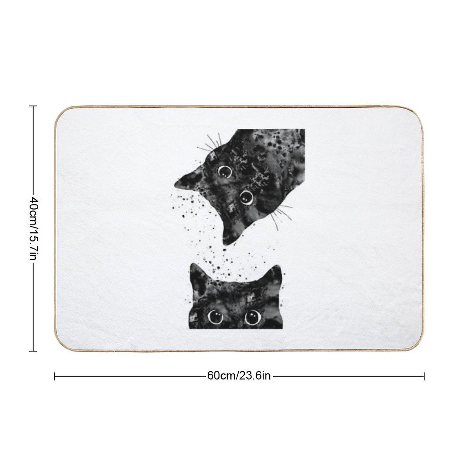 Peeking Cat Bath Mat