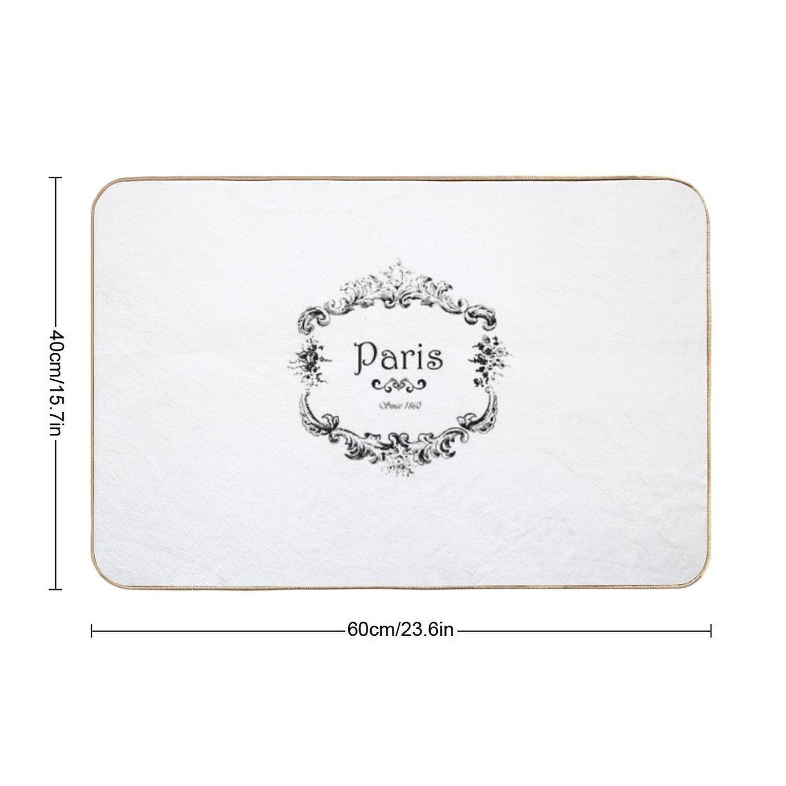 Paris Since 1860 Vintage Logo Bath Mat
