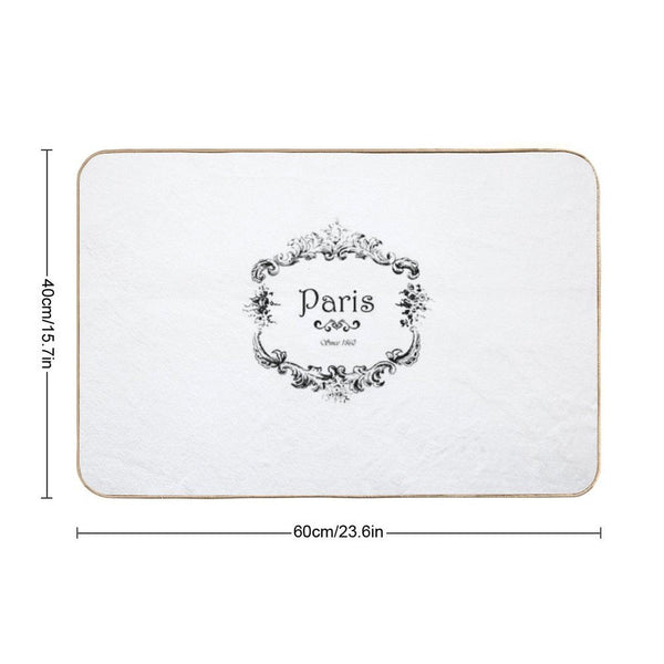 Paris Since 1860 Vintage Logo Bath Mat