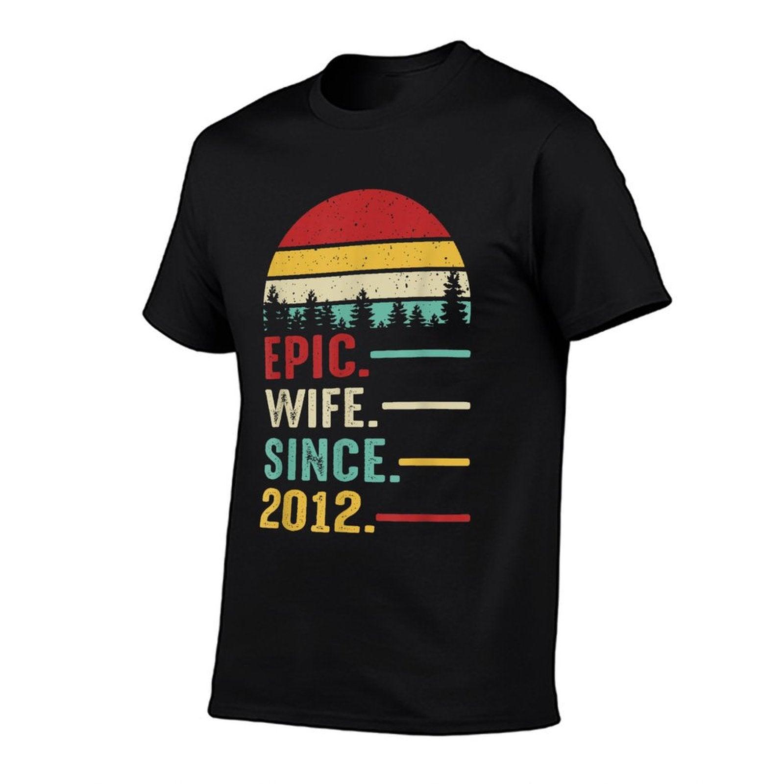 13th Wedding Anniversary for Her Epic Wife Since 2012 T-Shirt