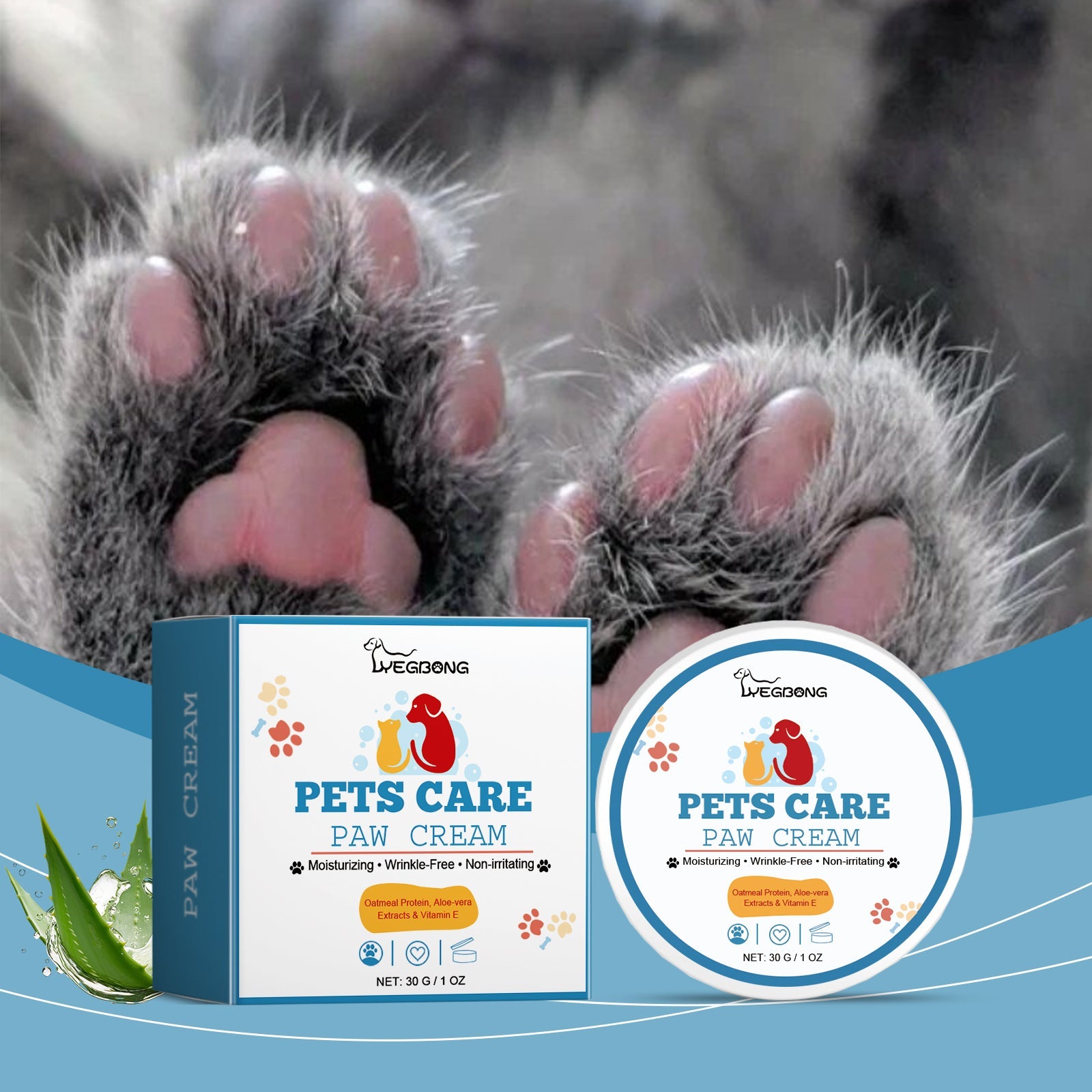 Pet Paw Care Cream For Dogs And Cats Deep Moisturizing Foot Care Cream For Soles And Pads