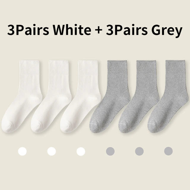 Pure cotton socks with loose cuffs for men and women