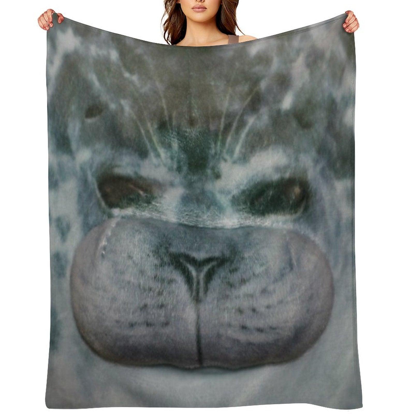 Chubby Blob Seal Throw Blanket