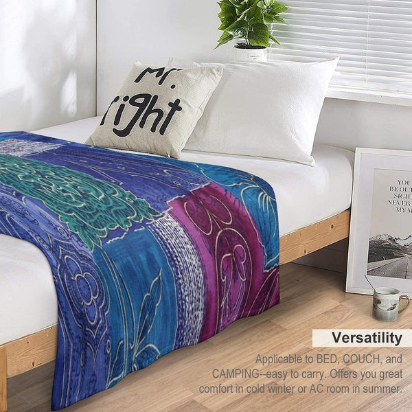 Flowers Abstract Velvety-soft Throw Blanket