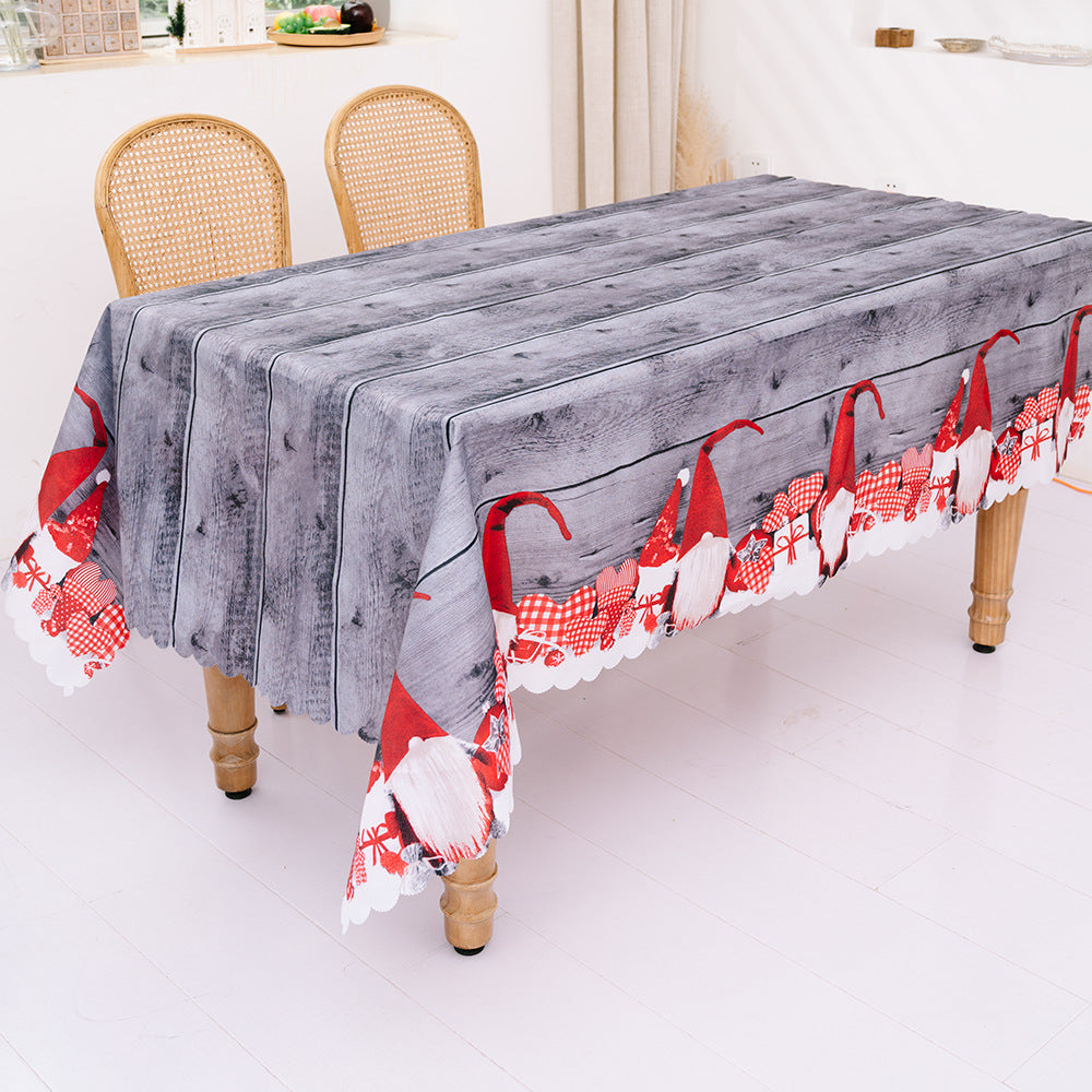 Christmas Decoration Creative Christmas Printed Tablecloth Table Flag Christmas Desktop Decoration Supplies