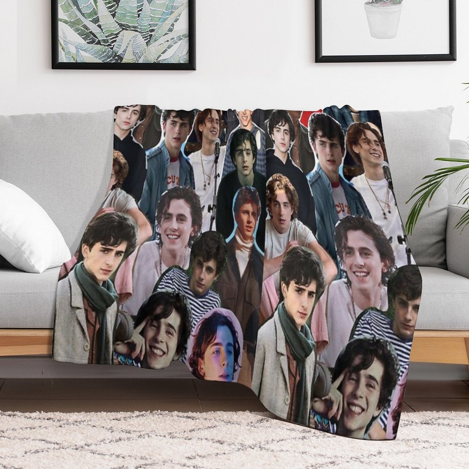 Collage Saint Timothee Chalamet Compact Throw Blanket