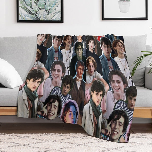 Collage Saint Timothee Chalamet Compact Throw Blanket