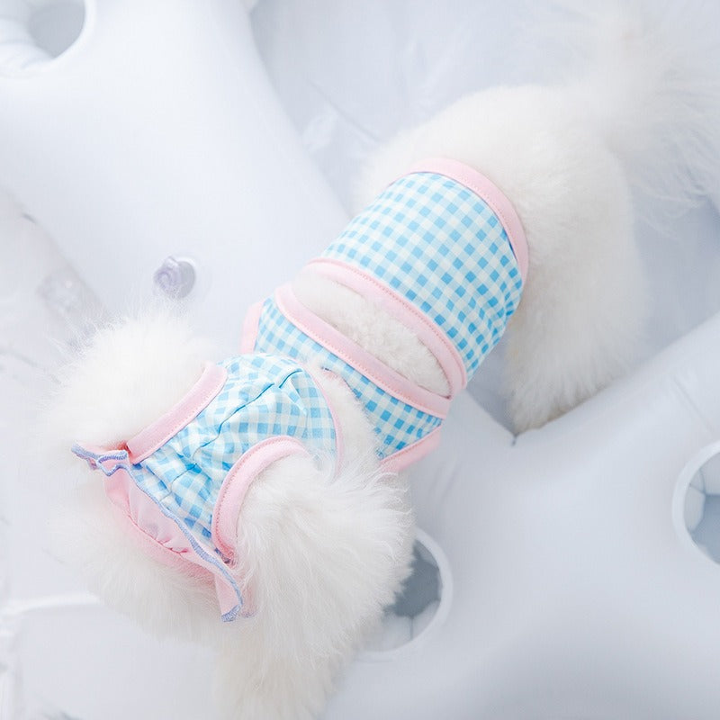 Pet swimsuit cat shapewear with swimming cap one piece suspender bikini dog vest swimsuit