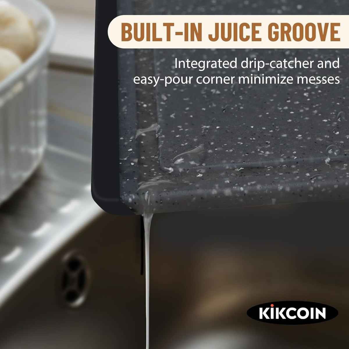 3-Piece Large Plastic Cutting Board Set with Non-Slip Feet and Juice Grooves