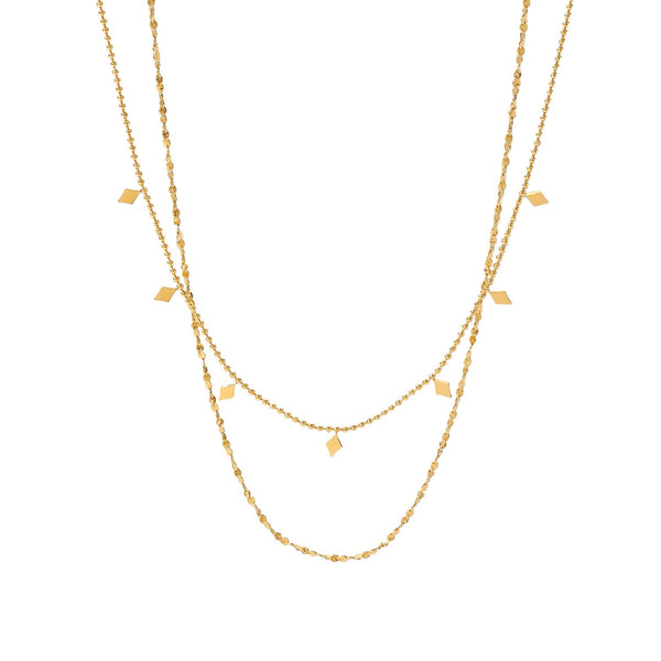 Double layered tassel necklace French fashion niche collarbone chain light luxury niche design necklace