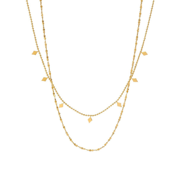 Double layered tassel necklace French fashion niche collarbone chain light luxury niche design necklace