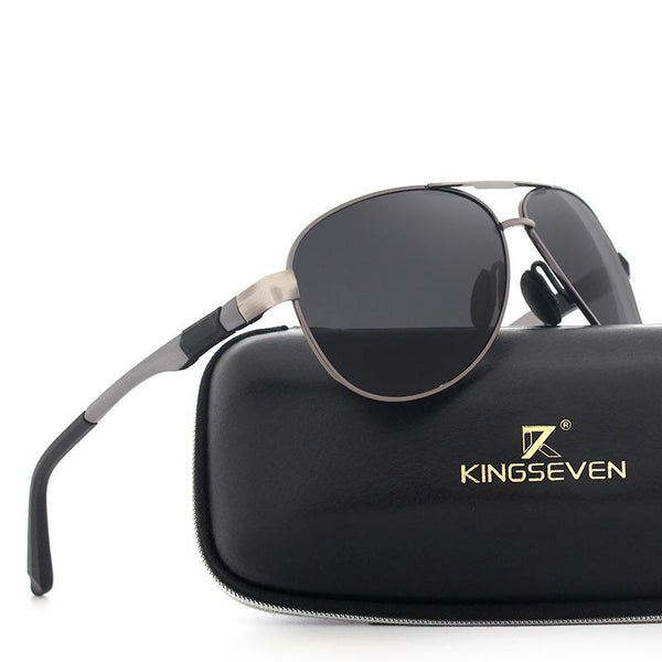 Men 100% Polarized Aluminum Alloy Frame Sunglasses  In Elegant Retro Classic Men's Driving Pilot  Style