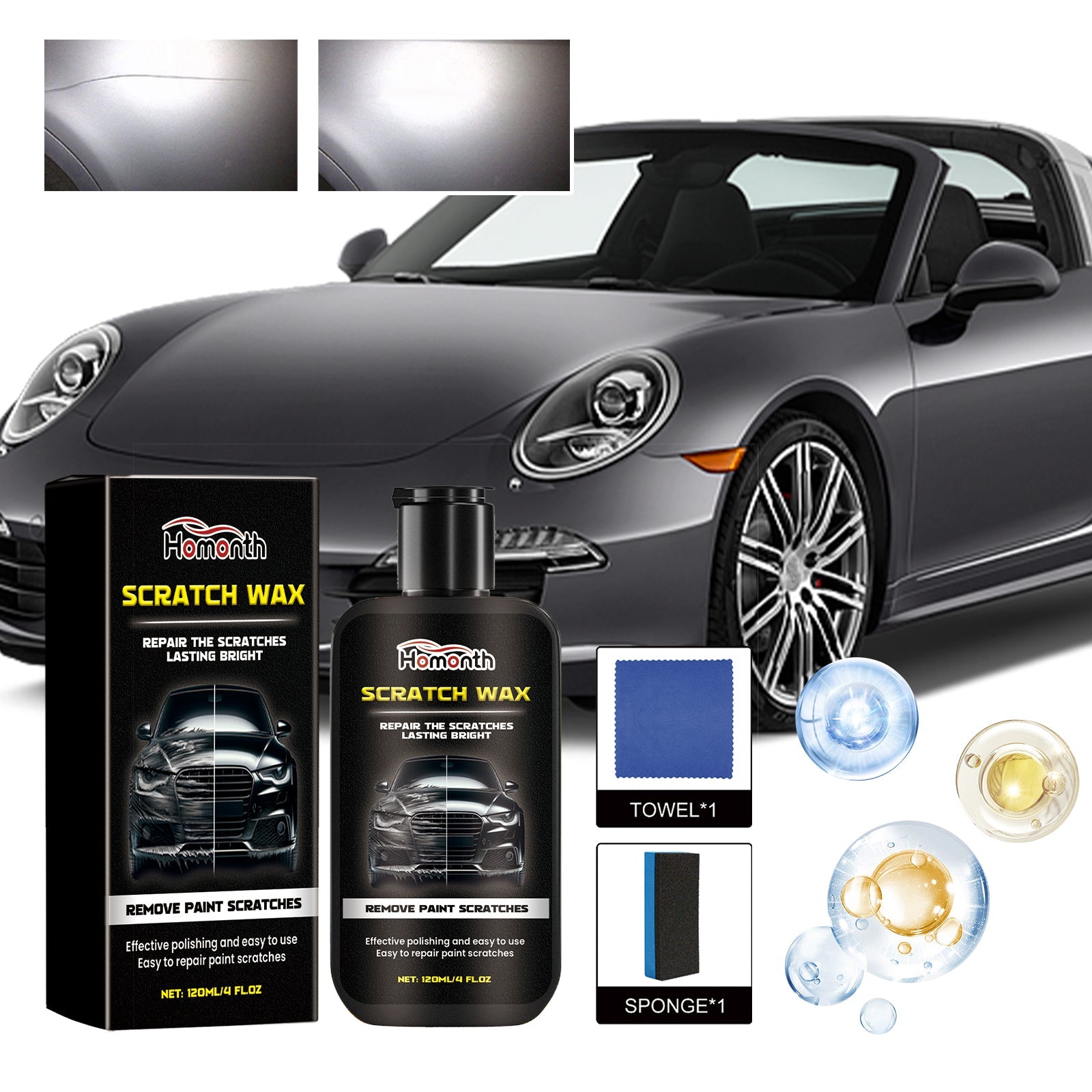 Scratch Wax, Car Paint Scratches And Scratches Repair Cream Maintenance Polishing Wax