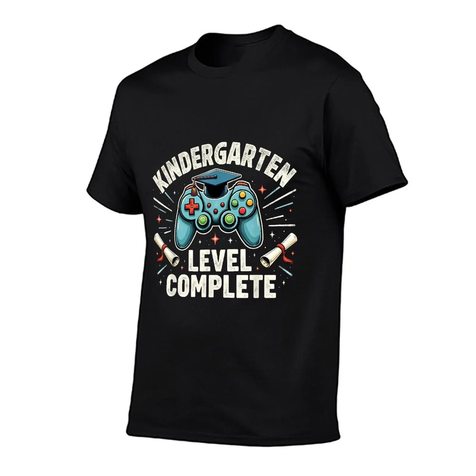 Kindergarten Level Complete Funny Graduation 2025 Gamer Boys T-Shirt