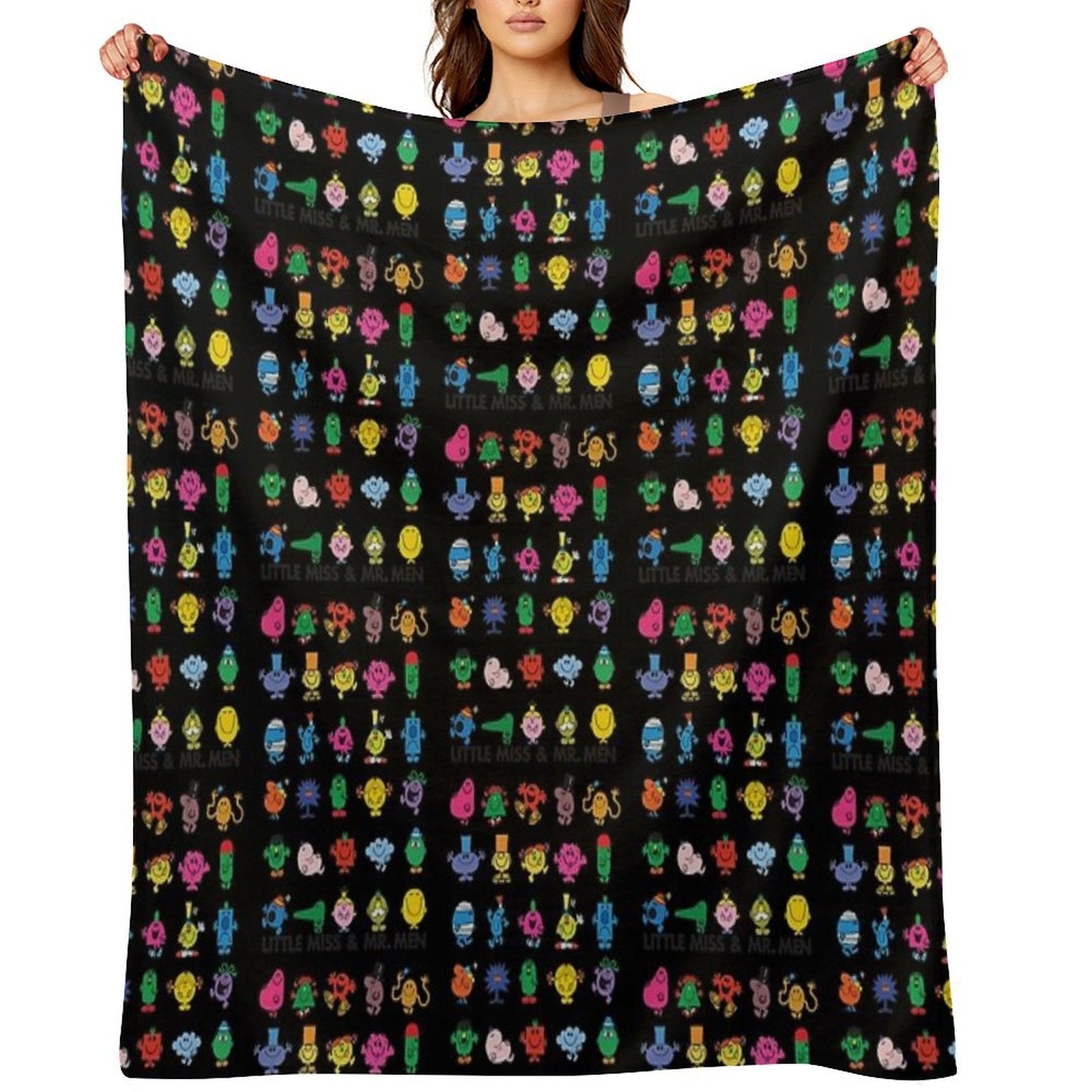 Little Miss Mr. Men Lightweight Throw Blanket