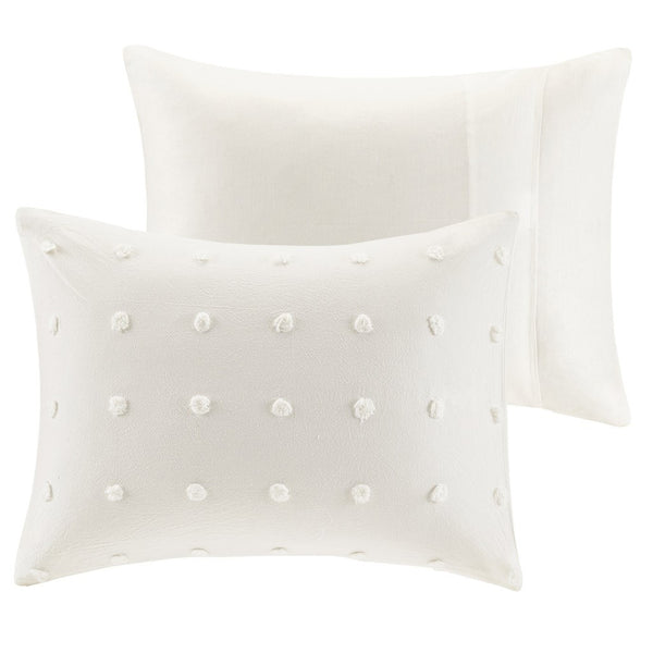 Brooklyn Cotton Jacquard Comforter Set with Euro Shams and Throw Pillows - Gifts for You 'n Me