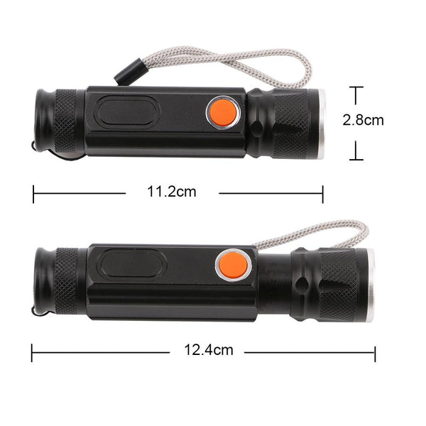 Magnet Camping Lamp Mini USB LED Flashlight XML T6 Torch Rechargeable COB Lantern Waterproof Zoom 18650 Battery