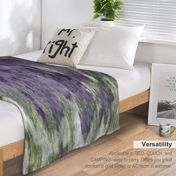 Violet And Olive Abstract Painting Comfort Throw Blanket