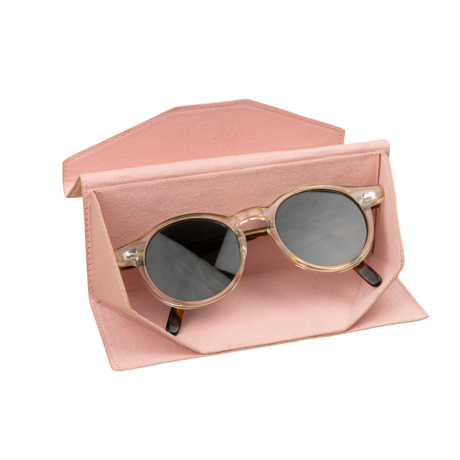Luxury Leather Sunglasses Case - Pink - Louisville
