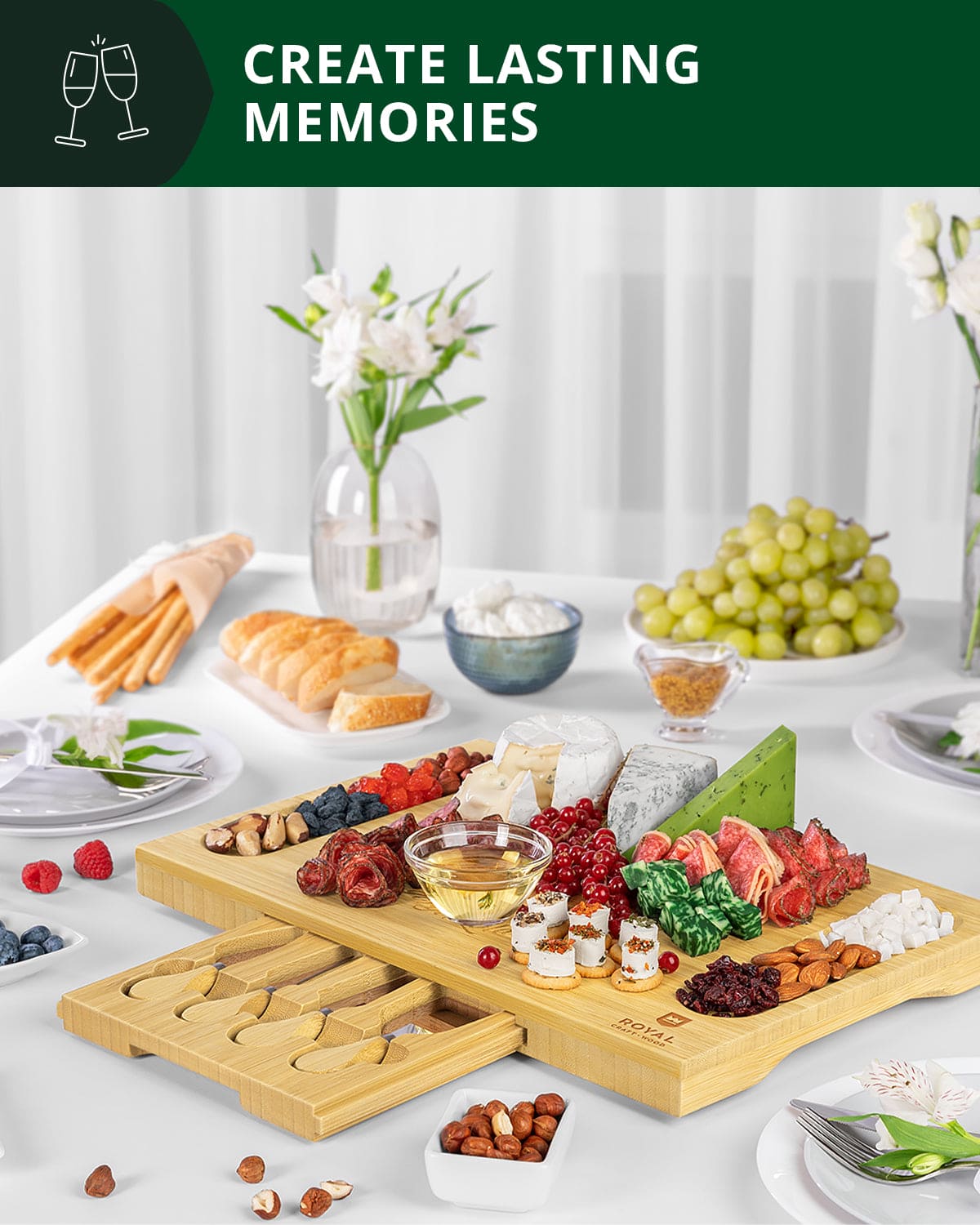 Cheese Board w/knives, 16.5