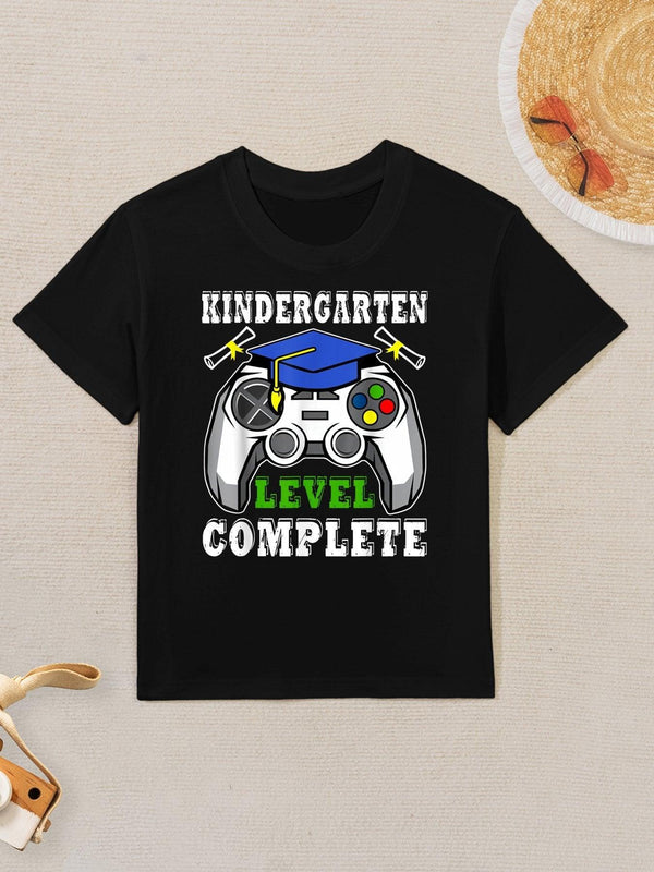 Cute Kindergarten Graduation Video Gamer Boy Girl Kids T-Shirt