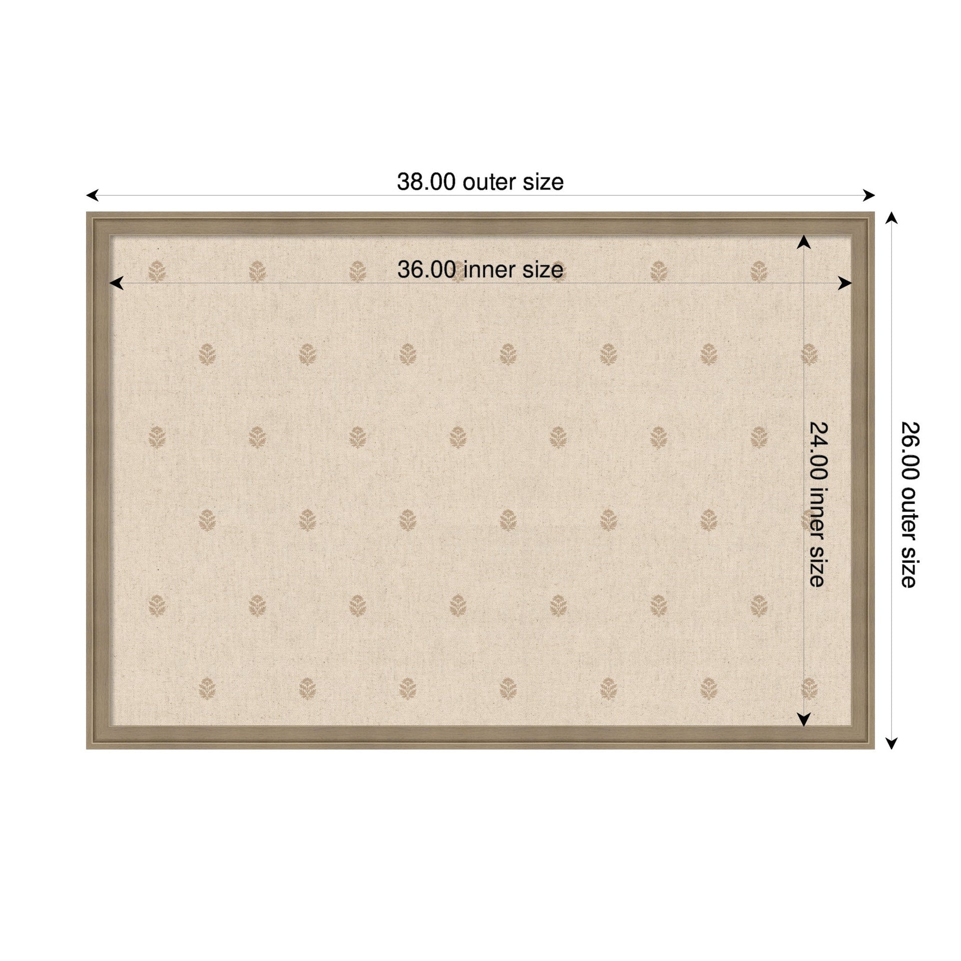 Pinboard Beige Botanical Block Print