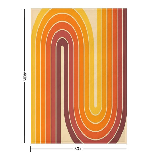 Retro Geometric Double Arch Design 522 Multi-functional Throw Blanket