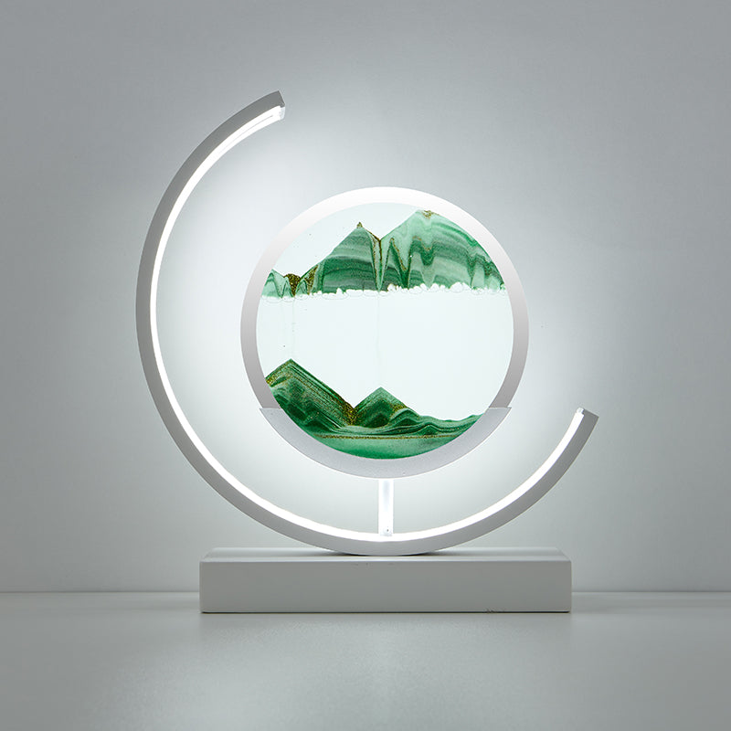 3D Glass Sandscape in Motion Hourglass Moving Sand Frame Home Decor Best Gift