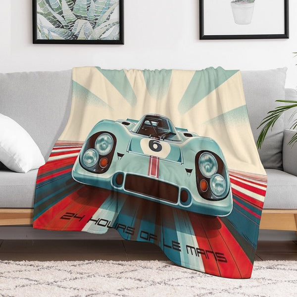Porsche 917 24 Hours of Le Mans Race Car Premium Throw Blanket