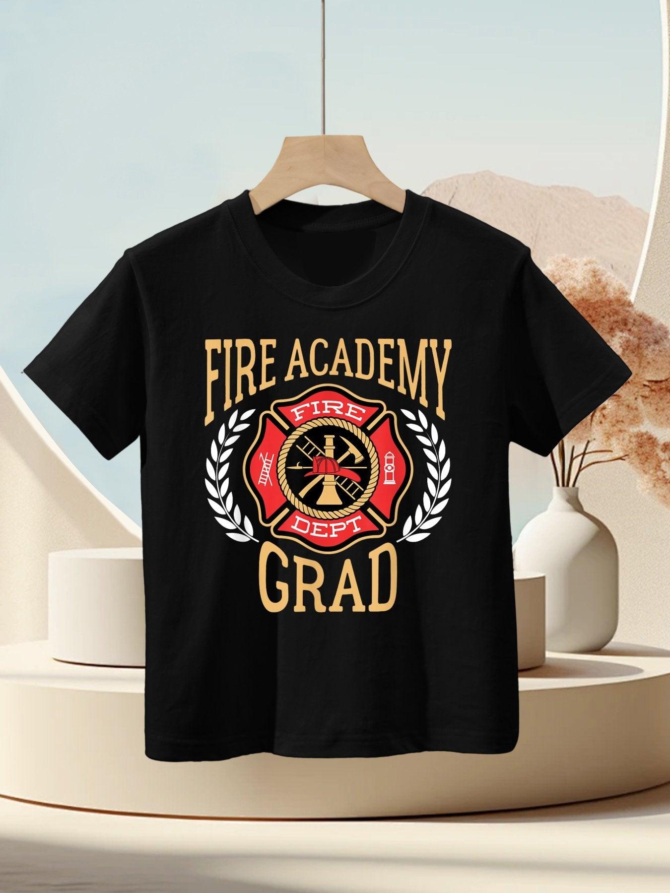 Fire Academy Grad Graduation Kids T-Shirt