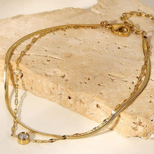 Double-Layered Herringbone Diamond Bracelet - Gifts for You 'n Me